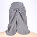 Fafada UV 50 Protection Removable Multifunctional Sun Shield Flap Hat Cap Mask for Farming Grey