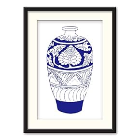 Black Paper Framed Canvas Wall Art for Living Room, Bedroom China Style Canvas Prints for Home Decoration Ready to Hanging - 23x31 inches