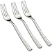 Supernal 300pcs Silver Plastic Forks,Premium Disposable Forks Polished,Special Hammered Design,Perfect for Big Party,Wedding and Any Catering Events,Perfect for Birthday,Party,Wedding
