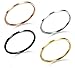 FIBO STEEL 4 Pcs 1MM Stainless Steel knuckle Stacking Rings for Women Girls Wedding Engagement Rings 9,Flat