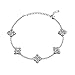 Cate & Chloe Adeline 18k White Gold Chain Bracelet with Simulated Diamond Crystals | Trendy Beautiful Sparkle Round Diamond Cut | Bracelets for Women | Sparkling Silver | Fashion Jewelry For Women