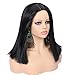 quickwig Short Straight Bob Wigs Black Short Wig Middle Part Synthetic Wigs Shoulder Length Daily Cosplay Party Wigs for Women 14 inches