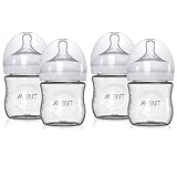 Philips Avent Natural Bottles Feeding Glass Bottle - 4 Pack, 4 oz