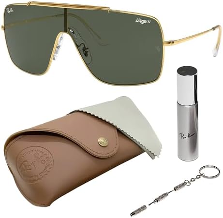 Amazon.com: Ray-Ban Unisex RB3597 Wings Shield Sunglasses, Black 