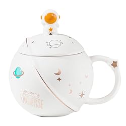HwaGui - Cute Astronaut Mug With Lid And