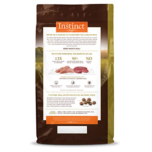 INSTINCT ULTIMATE PROTEIN, NATURAL DRY CAT FOOD, GRAIN FREE RECIPE – CAGE FREE DUCK, 4 LB. BAG
