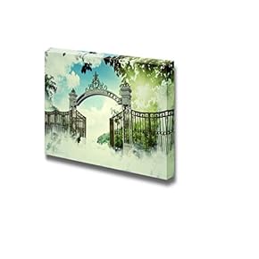 Canvas Prints Wall Art - Fairyland Gate in an Illustration | Modern Wall Decor/Home Decoration Stretched Gallery Canvas Wrap Giclee Print. Ready to Hang - 12" x 18"