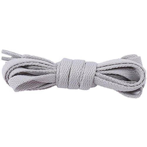 Alonea Flat Coloured Athletic Sneaker Shoe Laces Strings Shoelaces Bootlaces (Gray)