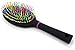 OneDor Rainbow S-Curve Ball tipped Bristles Air Volume Hair Brush with Flexible Cushion Base for Hair | Detangling Comb (Black)