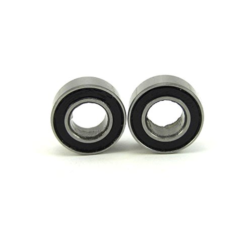 2pcs. 5x10x4mm Precision Clutch Ball Bearings Chrome Steel, Rubber Seals
