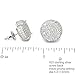 Men's Silver Plated Iced Screw Back Stud Earring BE 11403 S