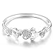 Menton Ezil 18K White Gold Plated Heart By Heart CZ Diamonds Accent Bangle Bracelets Jewelry for Women Love Design