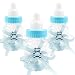AerWo Baby Shower Favors Fillable Mini Bottle Candy Gift Box for Boy Girl Newborn Infant Baptism Christening Birthday Party Decoration (24 Packs, Blue) primary