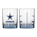NFL Dallas Cowboys Elite Rocks Glass, 14-ounce, 2-Pack