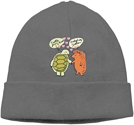 BBlooobow Turtle and Hedgehog Men Women Soft Knit Beanie Caps Winter Warm Daily Hat