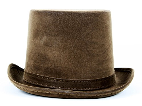 faux leather top hat