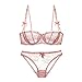 Varsbaby Women's Lumiere Lace Unlined Balconette Bra and Panty Set