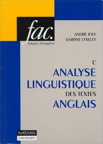 Download L'Analyse linguistique des textes anglais PDF