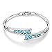 Menton Ezil Love Encounter Sapphire Blue Bangle Bracelets Women 7