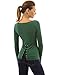 PattyBoutik Women's V Neck Lace Up Back Top
