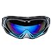 MIGAGA UV Protection Ski Goggles Adjustable Portable Motorcycle Bicycle Goggles Dustproof Scratch-Resistant CS Army Tactical Military Windproof Snowmobile Eyewear Outdoor Riding Glasses Black&Blue