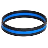 Thin Blue Line Silicone Bracelet Police Support Law Enforcement Memorial Wristband