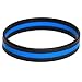Thin Blue Line Silicone Bracelet Police Support Law Enforcement Memorial Wristband