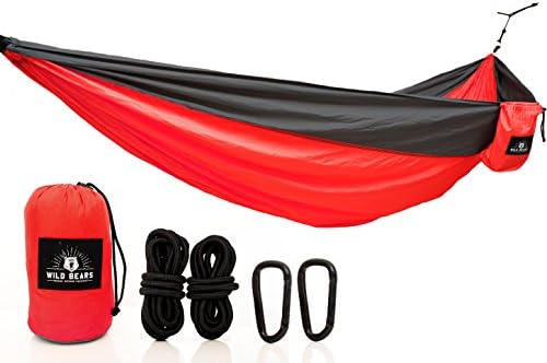 #1 Double Camping Hammock ON SALE | Best Quality Hammocks for 2 Person Lightweight, Portable, Parachute Nylon for Outdoors, Backpacking, Travel, Beach, Hiking, Yard, Garden | 118 x 78 in