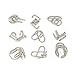 yueton IQ Toys, IQ Test Mind Game Toys Brain Teaser Metal Wire Puzzles Magic Trick Toy, Metal IQ Puzzle Set of 17