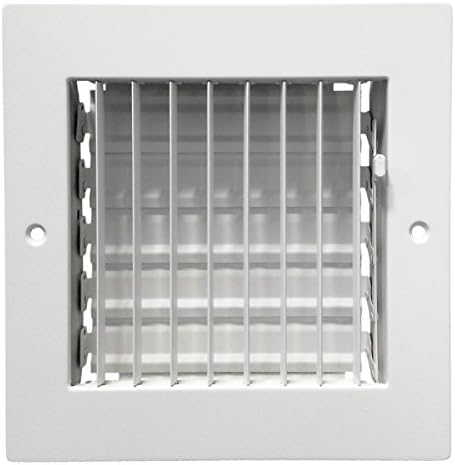 Shoemaker 950-6X6 6"x6" Adjustable Wall Diffuser - White