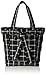 OGIO Women's Windowpane Hamptons Fully Padded Fleece Laptop Compartment Tote Bag, Black