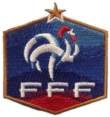 France FFF Fifa World Cup Soccer Iron on Patch Crest Badge ... 2.75 X 2.5 Inch .. New