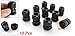 10 Pcs Black Plastic PG16 Waterproof Cable Connectors