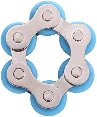 Bike Chain Fidget Toy Stress Reducer for ADD ADHD Anxiety Autism Boredom Adults and Kids(Blue)