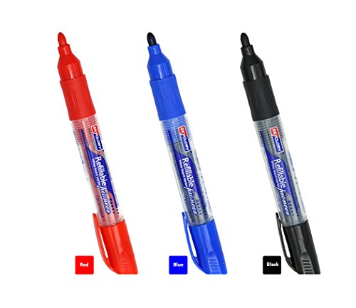 Dry Erase Markers,SKYGLORY Whiteboard Markers Set Erasable Pens,Low Odor,Bullet Tip,Medium Point,12-count Black Markers
