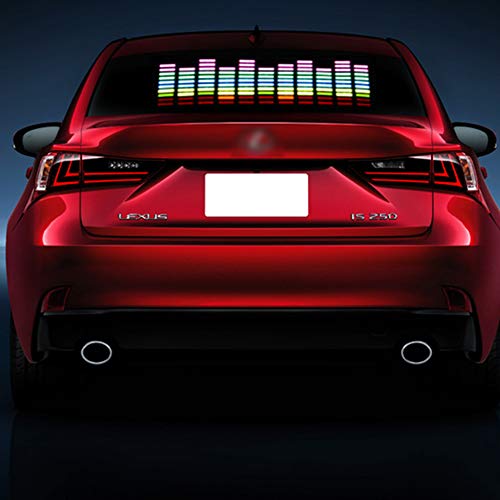 1Pc Car Sticker Music Rhythm LED Flash Light Lamp Sound Activated Equalizer - Multicolor