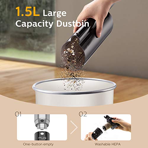 Muzili Cordless Vacuum Cleaner, Cordless Hardwood Floor Vacuum, Customized Cleaning Accessories