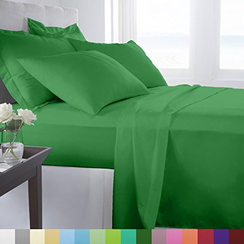 Supreme Super Soft 4 Piece Bed Sheet Set Deep Pocket Bedding - Full Size Green