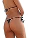 CENG MAU Swimwear Women Brazilian Tie Sides T Back Bikini Thong Swimsuit Bottom