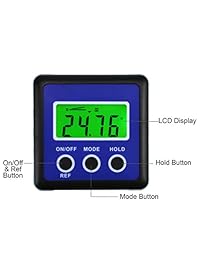 Inclinómetro con pantalla LCD grande, medidor de ángulo, con imanes y retroiluminación incorporados