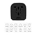 Parboo Universal World Travel Adapter,Over 150 Countries & USB Power Adapter for iPhone, Android,Black