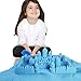 Juboury Play Sand and Sand Molds Kit - 4.4 lbs of Magic Sand with 91 Pcs Sand Molds, 1 Sand Tray, 1 Storage Box, Non-Toxic Sand Play Set for Kids
