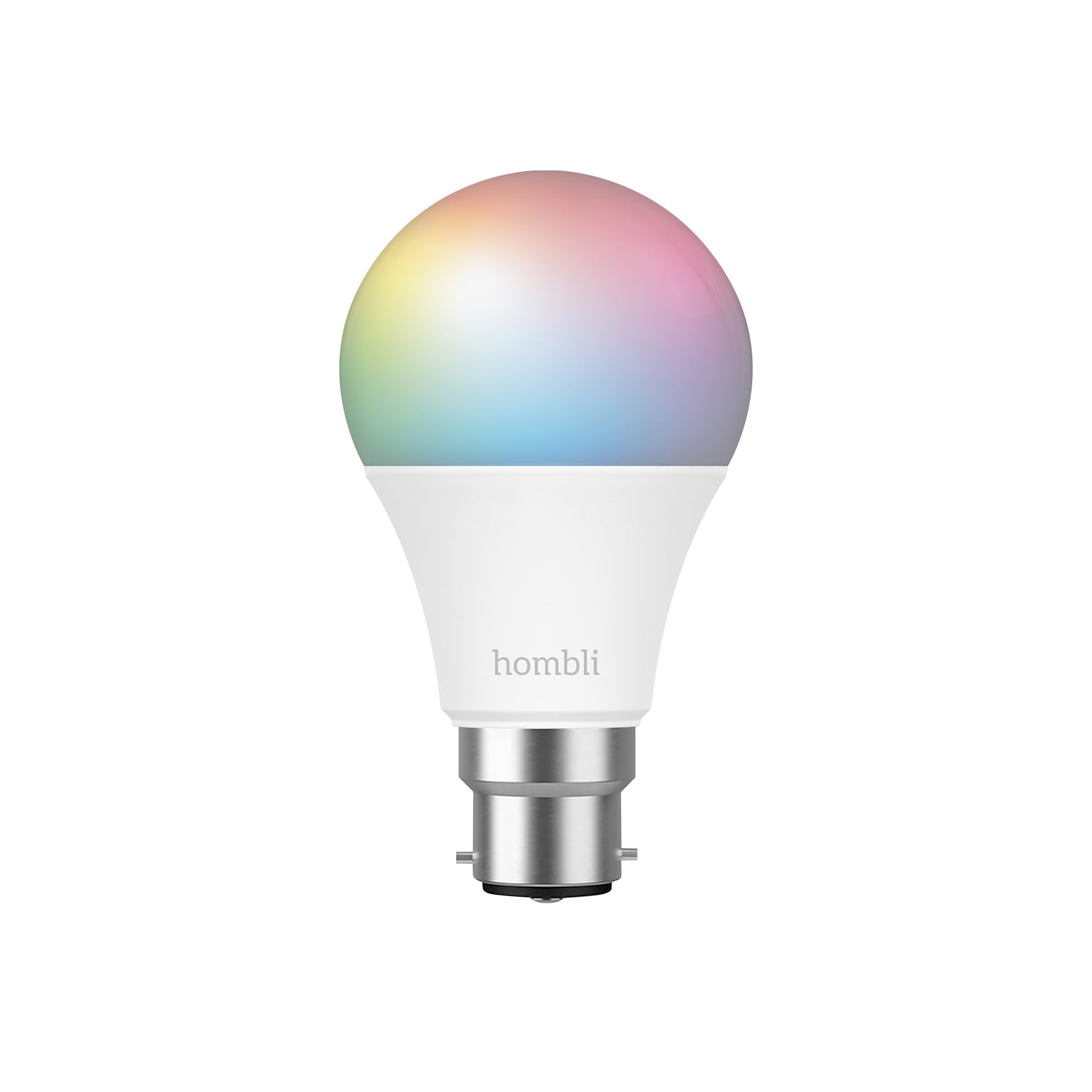 Hombli Smart Bulb (9W) RGB + CCT (Single) – Energy-Saving Multicolour LED Bulb (B22), Adjustable Brightness, Voice Control Compatible with Alexa/Google/Siri, No Hub Required, Tuya Smart Compatible