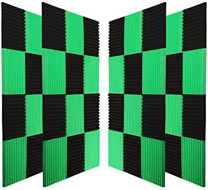 50 Pack Black Acoustic Foam Panels - Studio Sound Proofing Wedges For Walls & Ceiling