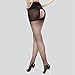 Women’s Sexy Sheer Crotchless Pantyhose - Push-up Satin Open Crotch Free Tights - Reinforced Toe (3 Pair 15D Black)
