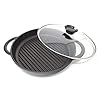 Jean-Patrique-The-Whatever-Pan-Cast-Aluminium-Griddle-Pan-with-Glass-Lid-106-Diameter-Induction-Compatible-Non-Stick Jean-Patrique The Whatever Pan Cast Aluminum Griddle Pan for Stove Top - Lighter Than Cast Iron Skillet Pancake Griddle…