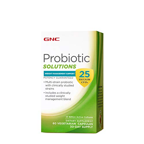 GNC Probiotic Solutions Weight Management Support - 25 Billion CFUs, 60 Capsules, Daily Probiotic Support GNC Probiotic Solutions Weight Management Support - 25 Billion CFUs, 60 Capsules, Daily Probiotic Support