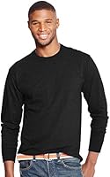 Hanes X-Temp Mens Long-Sleeve T-Shirt O5716, S, Ebony