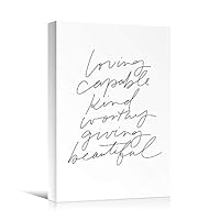 Canvas Wall Art Pressed Quotes Bedroom Industrial Inspirational Modern Art Multicolor Neon Photography Quotes Urban - 12x18 inches