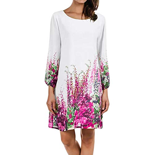 Women Dress,Dainzuy Ladies Long Sleeve Floral Printing Mini Dress